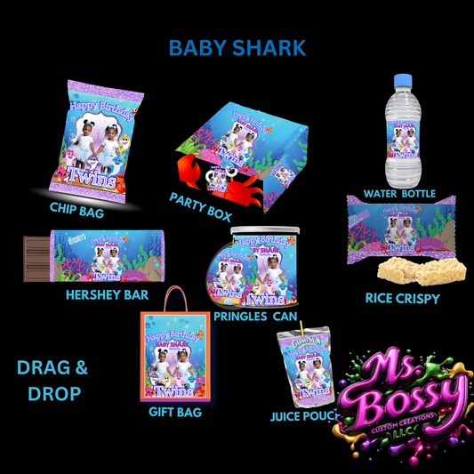 Baby Shark Editable Canva Design & Mock-Up