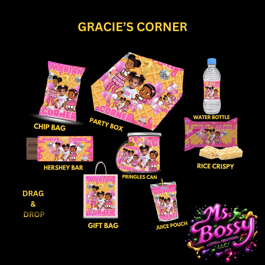 Gracie's Corner Party Favor Template & Design Bundle