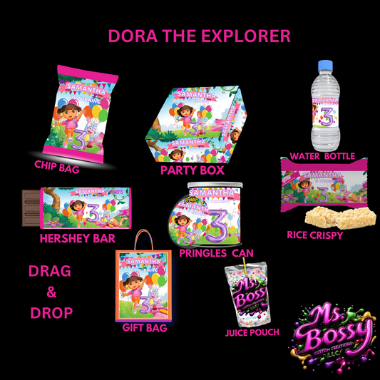 Dora the Explorer Editable Canva Design & Mock-Up