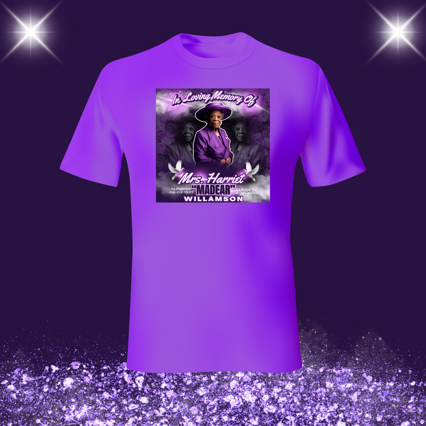 Purple Editable Memorial Design